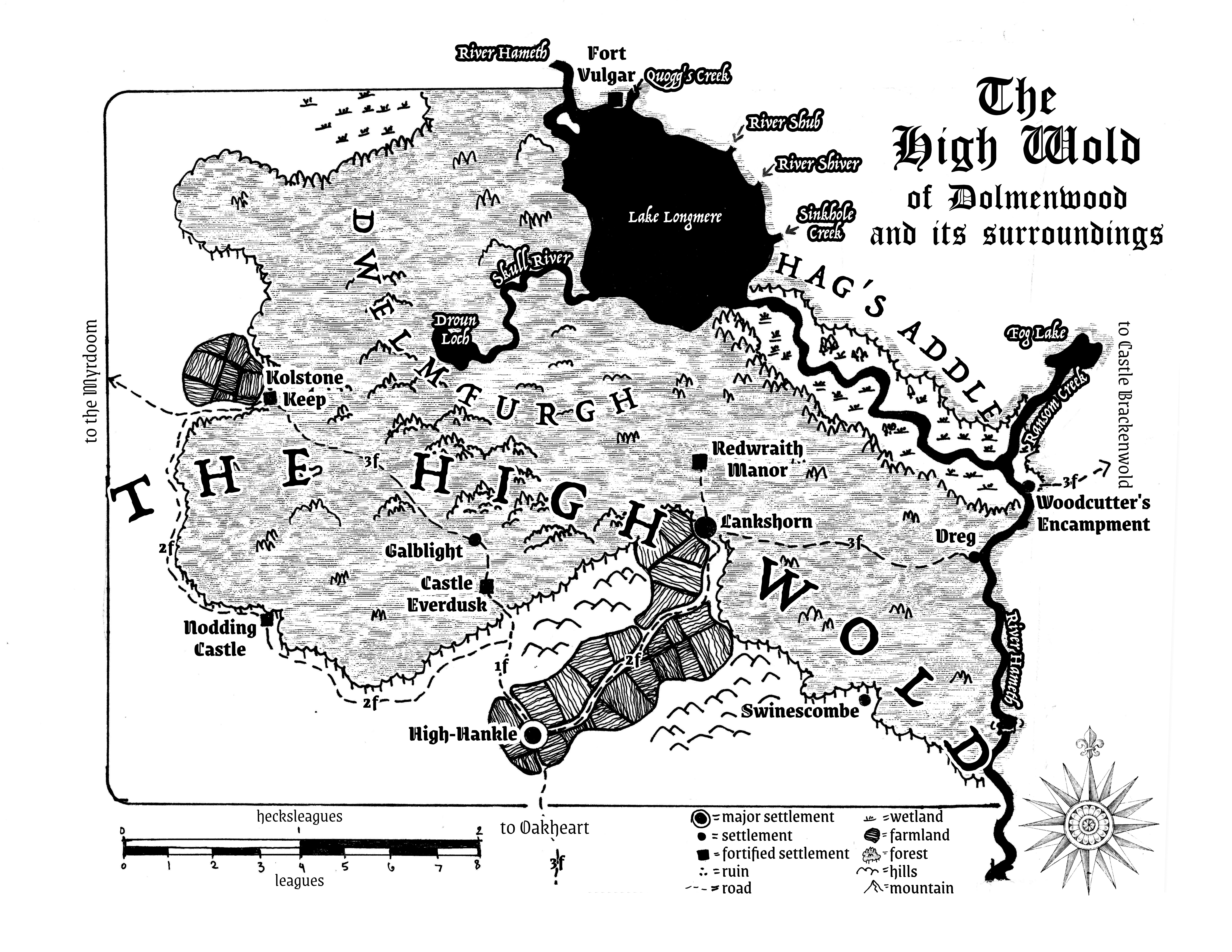 The High Wold of Dolmenwood and Hag's Addle